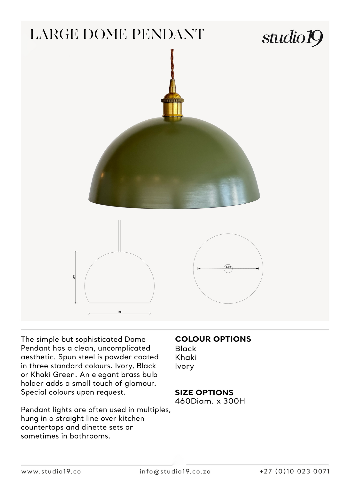 
                  
                    LARGE DOME PENDANT
                  
                