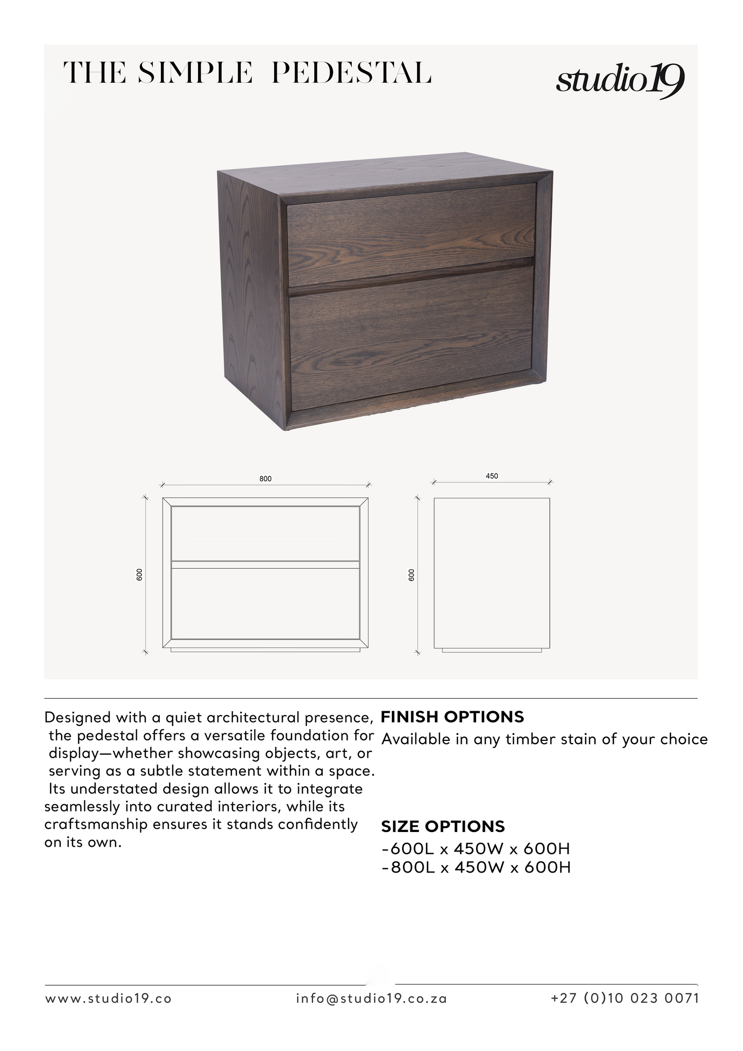 
                  
                    SIMPLE PEDESTAL
                  
                