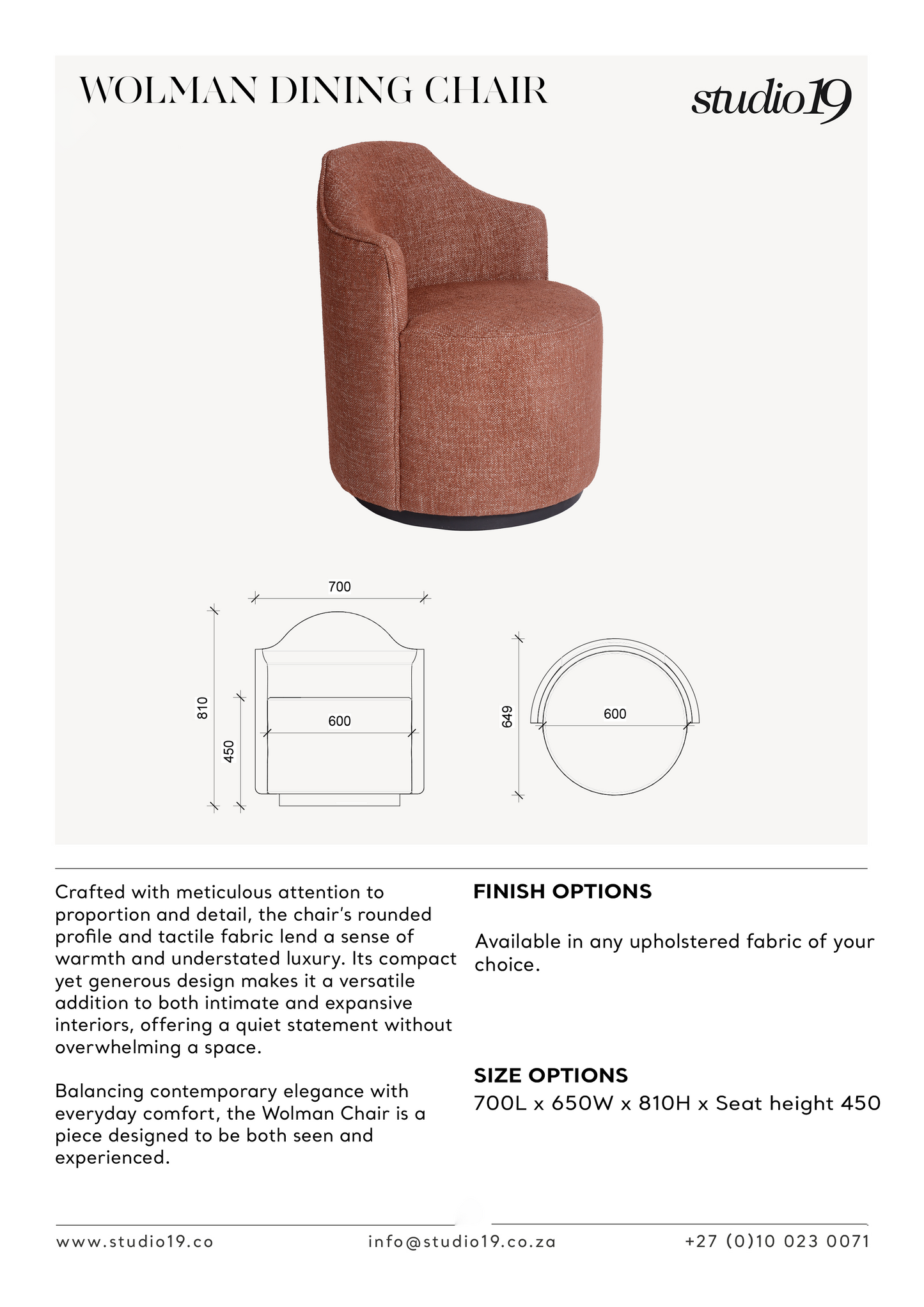 
                  
                    WOLMAN CHAIR
                  
                