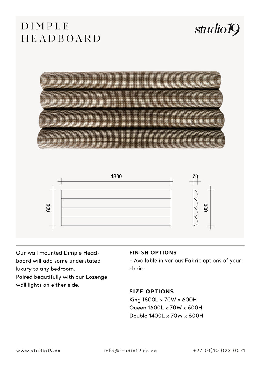 DIMPLE HEADBOARD – Studio 19